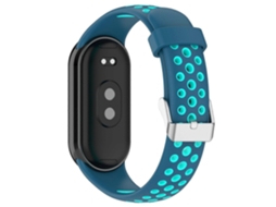 Lurelia Pulseira De Silicone Com Conector Aço Inoxidável, Compatível Xiaomi Smart Band 9, Nfc,, 8 E (preta)