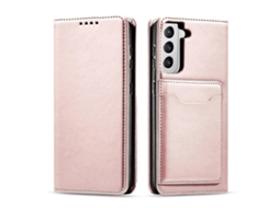 Capa De Couro Para Celular Com Suporte Para Cartão Magnetism Skin Feel
