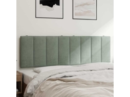 Vidaxl Almofadão De Cabeceira Hanko 160 Cm Veludo Cinzento-claro