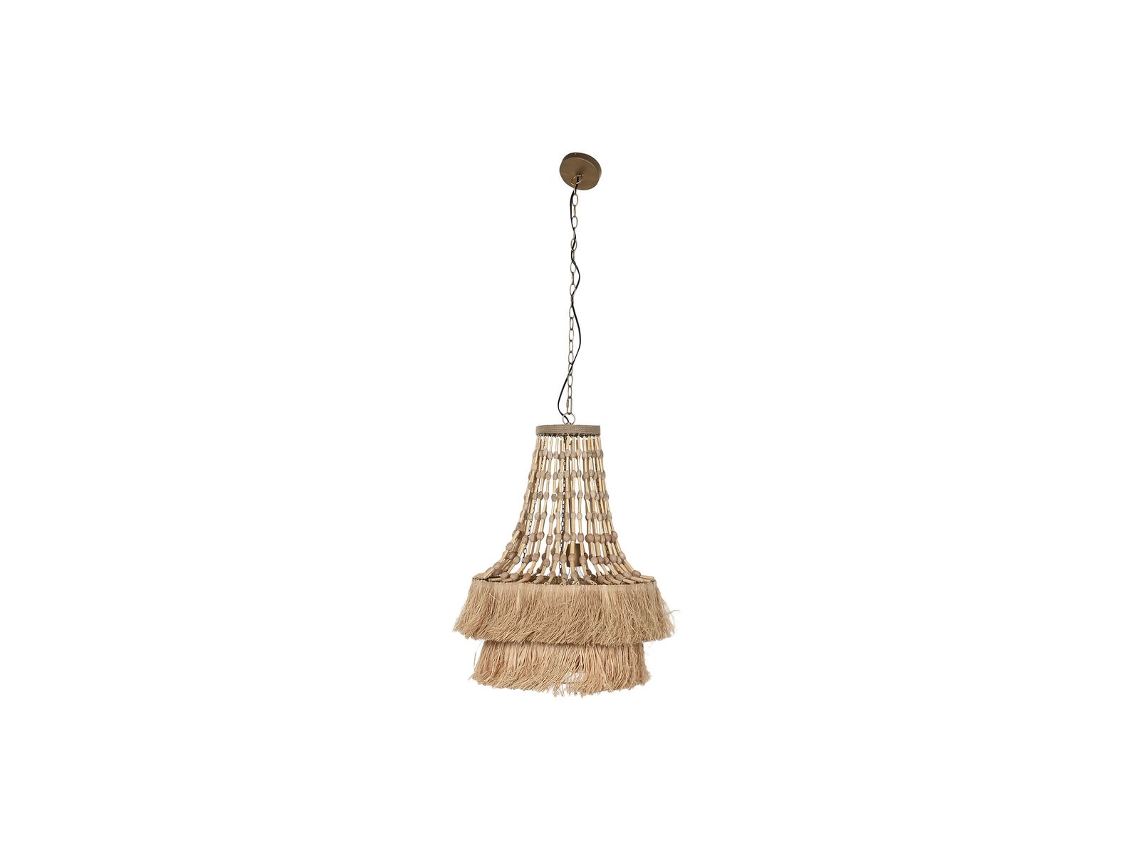 Candeeiro de teto HOME ESPRIT Natural Juta Metal 50 W 50,5 x 50,5 x 148 cm