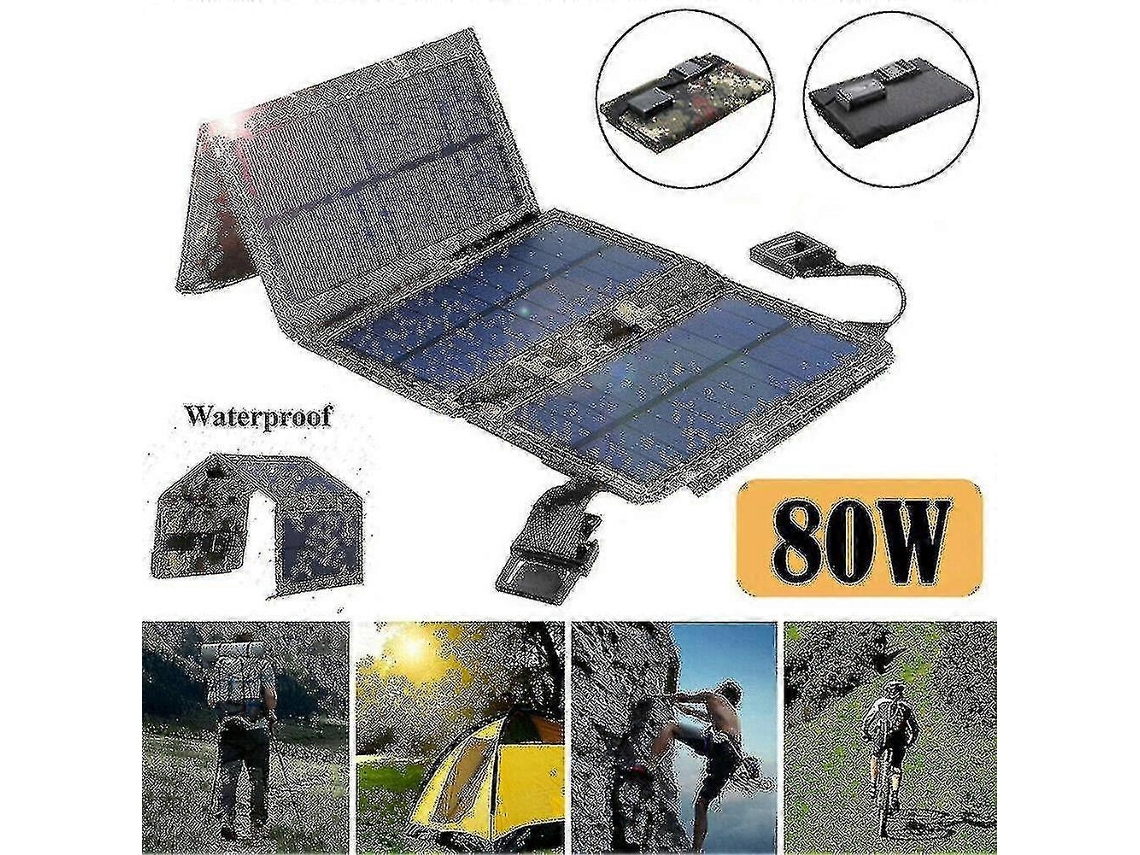 Banco De Energia Solar Dobrável De 80 W Com Câmera De Alta Potência E Carregador Para Ambientes Externos Olysi Shop