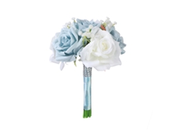 Laxiscreed Corsage De Flores Azuis E Brancas Para Madrinhas E Noiva