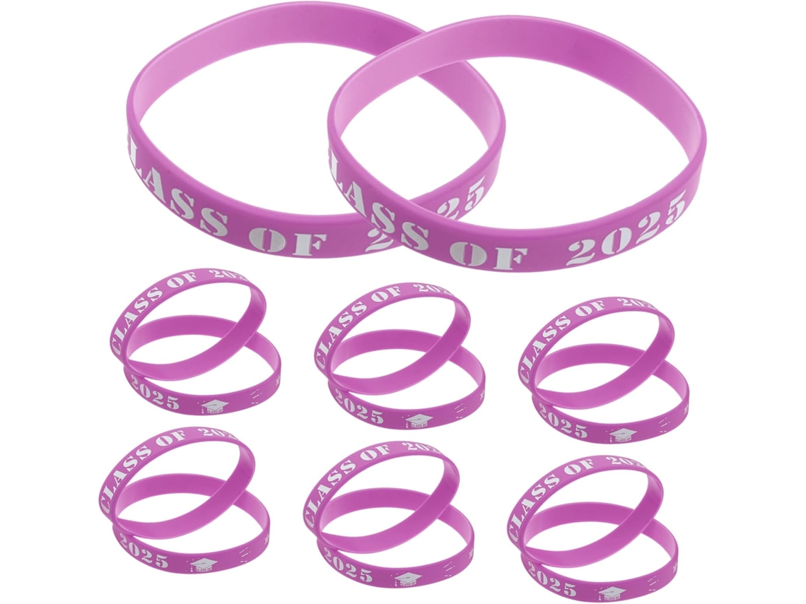 20-Pulseiras de Silicone para Parabenos para Convidados de Formato Ideal da Tourma Do Ensino Médio