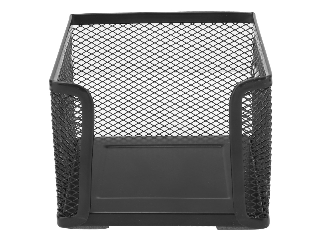 Caja De Notas Adhesivas De Metal Para Oficina Organizador De Escritorio Negro