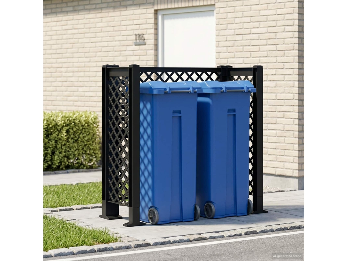 Vidaxl Treliça Para Lixeira Antracite 123 X 47 X 114 Cm Pp