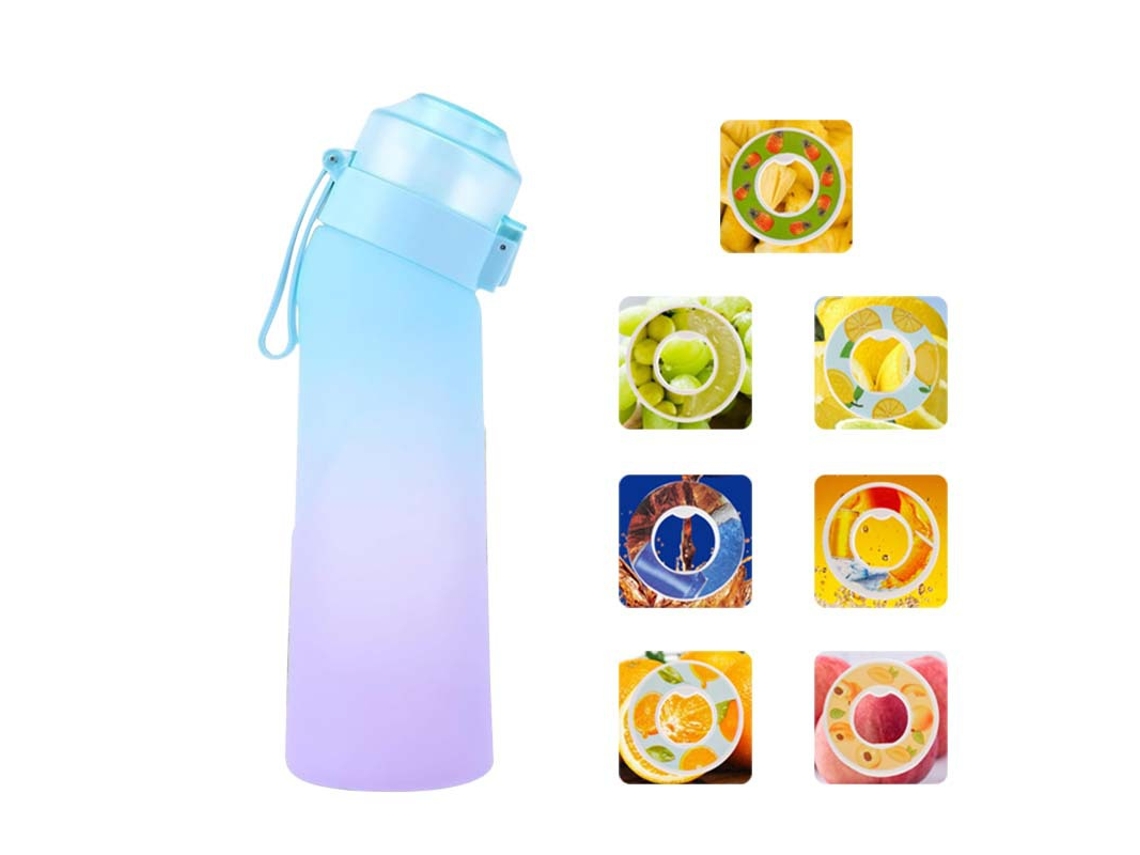 Caneca perfumada com divertido anel de frutas, 0 açúcares e 0 calorias, garrafa de água de 650ml, copo esportivo, dispositivo para beber Brilvibera