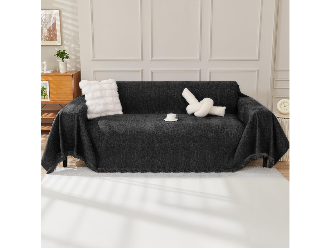 Capa Para Sofá Ostepdecor Para Sofás De 1/2/3/4 Lugares, 180 X 260 Cm, Manta Macia De Chenille, Protetor De As