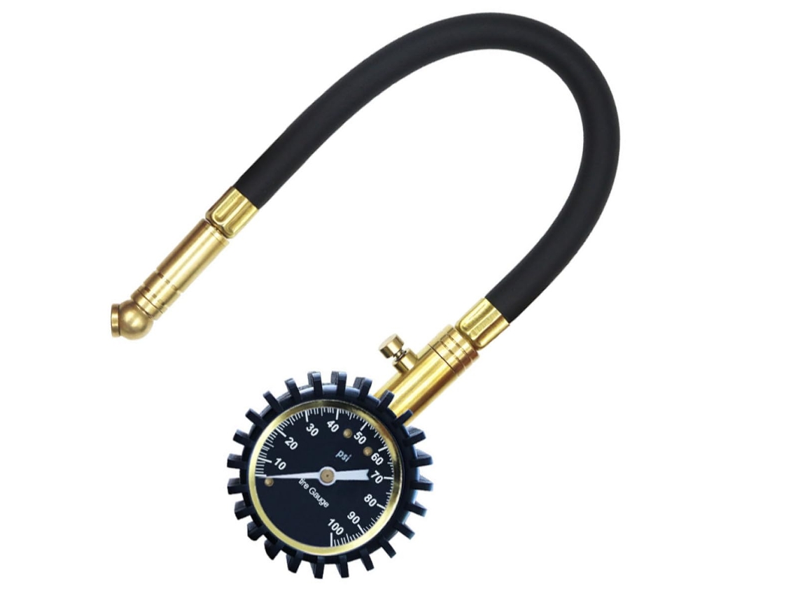 Medidor de pressão de pneus preciso, feito de cobre e alumínio, para carros, com indicador.