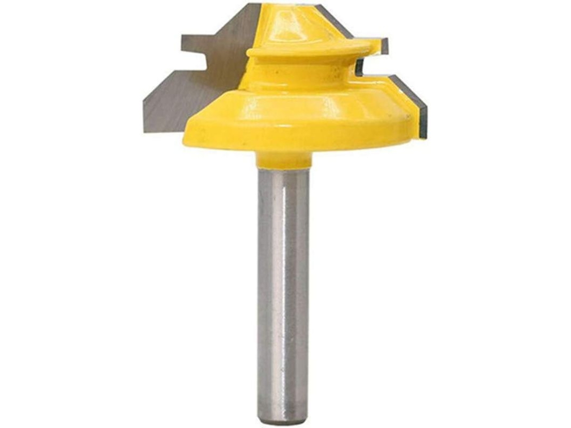 Broca De Router 45 Graus De Miter Lock Com Diâmetro 1-3/8 Polegadas Para Marcenaria E Ferramentas De Aperfeiçoamento
