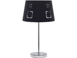 Candeeiro de Mesa FABRILAMP Celaya (Preto - Metal, Pano - 43x25 cm)