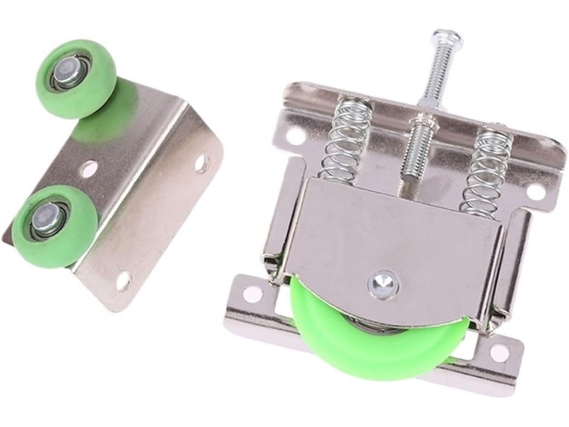 1 Conjunto De Roldanas Para Porta Correr Com Espelho, Liga Alumínio,