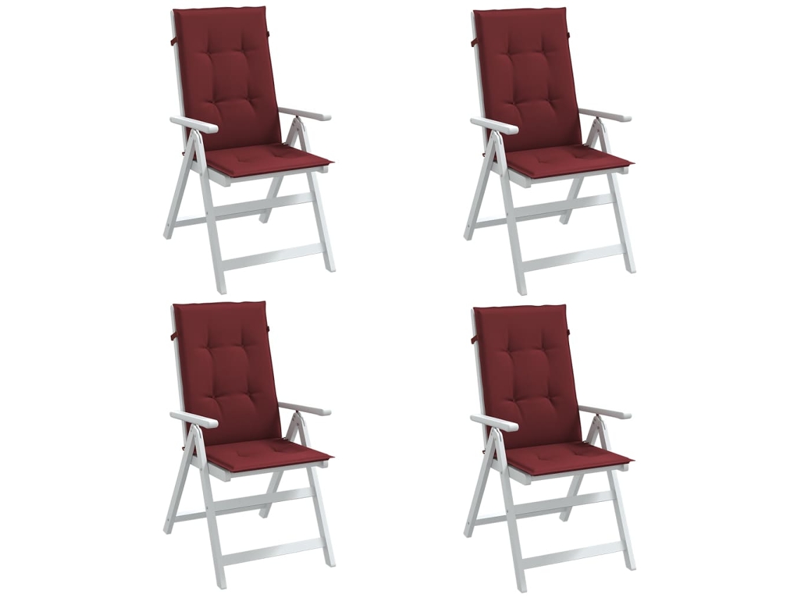 Vidaxl Almofadões Cadeiras Altas 4 Pcs 120x50x4 Cm Mesclado Tecido