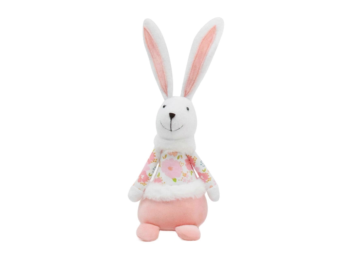Coelho De Páscoa De Pelúcia Rosa Para Decoração E Presente