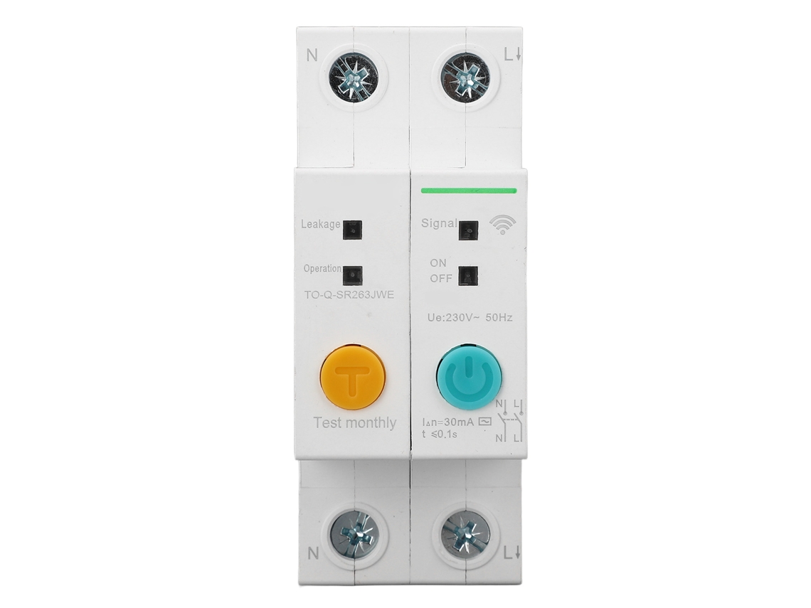Laxiscreed 2p Mini Disjuntor Wi-fi Com Proteção Contra Fugas De 30ma Para Casa Inteligente