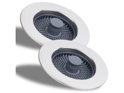 Conjunto De Ralo E Tampa De Pia De 2 Unidades, Universal 3 Em 1 Com Revestimento Em Aço Inoxidável E Filtro Anti-entupimento, Fácil Instalação Para 70