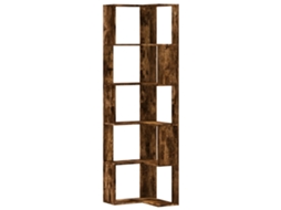 Corner Bookcase, Corner Bookcases Vidaxl Marrom Madeira Processada (n/a)