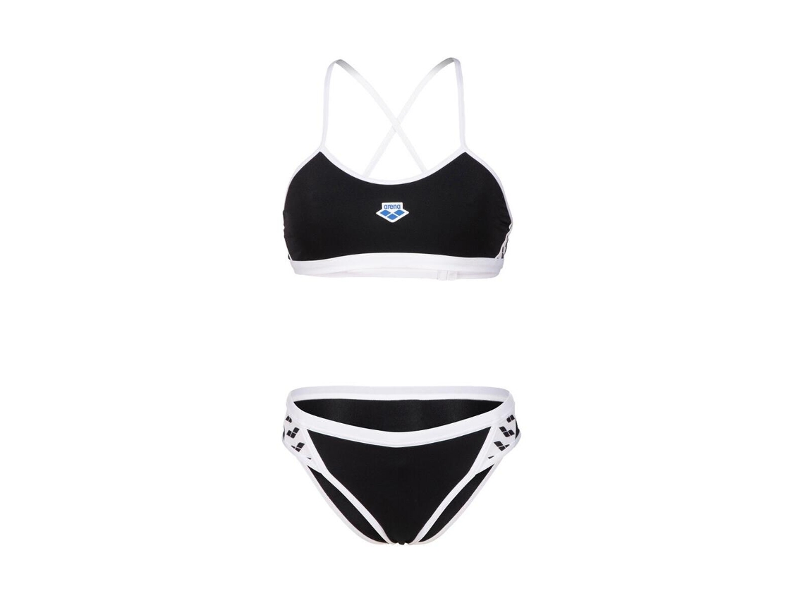 Conjunto de Fatos de Banho de Mulher para Natação ARENA Icons Cross So Branco - 2pcs (32)
