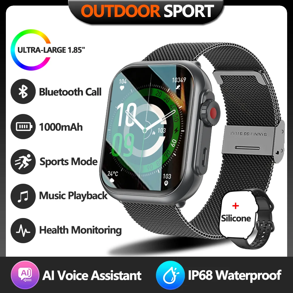 (blacknet) Smartwatch, Bateria De 1000mah, À Prova D'água E Com Função De Chamada.