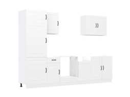 Conjunto de armários de cozinha Kalmar Branco com 7 peças - EXCLUSIVO DA MAISON