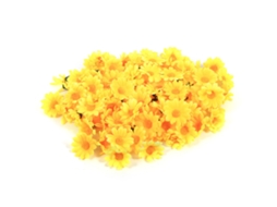 100 Margaridas Artificiais Amarelas Decoração Diy