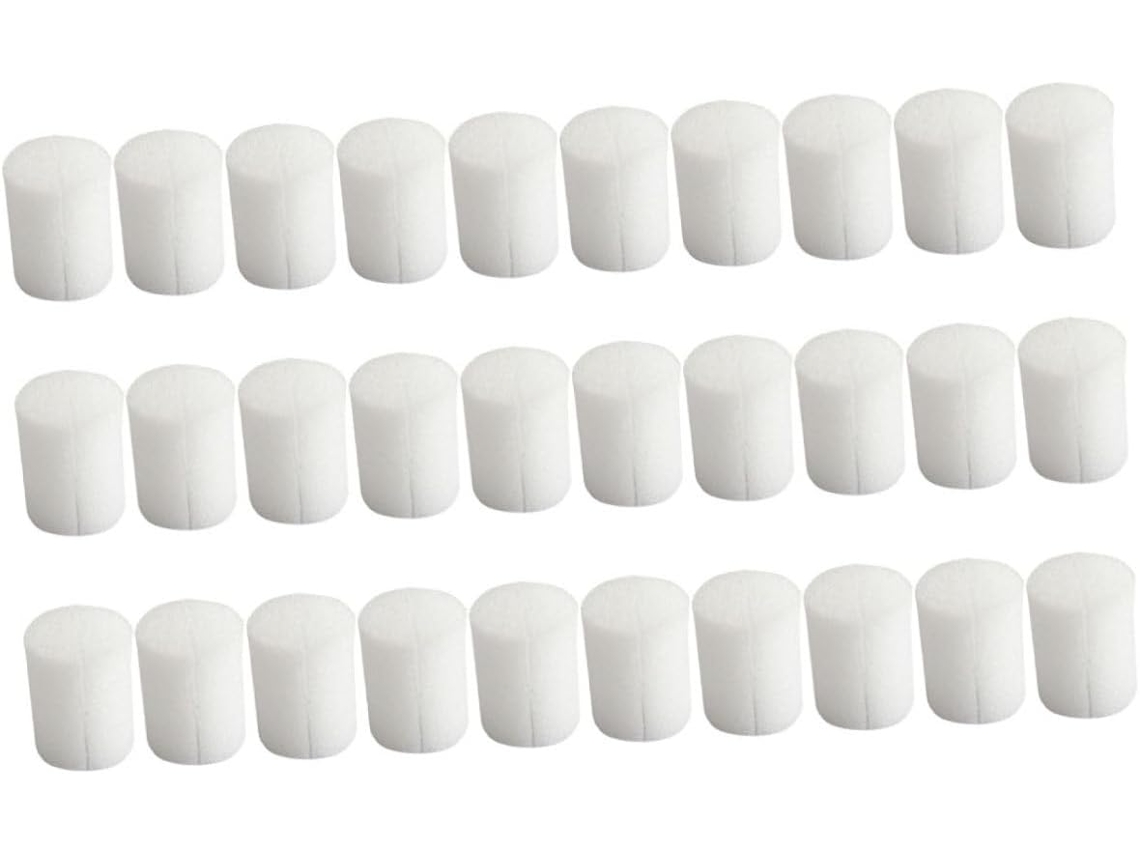 Inoomp Kit de 120 Blocos de Esponja Hidropônica para Cultivo de Hortaliças Sem Solo, Brancos, 19 Mm, Esponjas para CHABERLU
