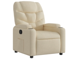 Recliner Chair, Recliner Chairs Vidaxl Creme Tecido