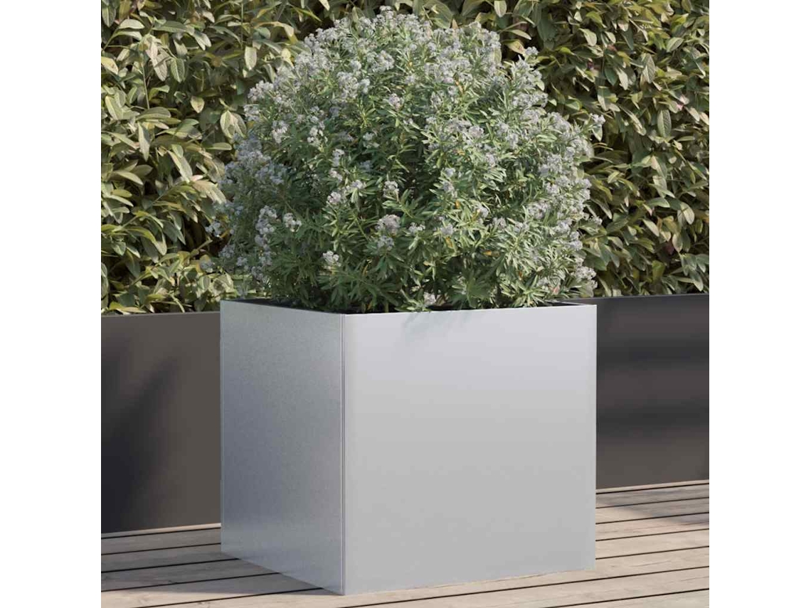 Vidaxl Vaso/floreira 49x47x46 Cm Aço Galvanizado Prateado