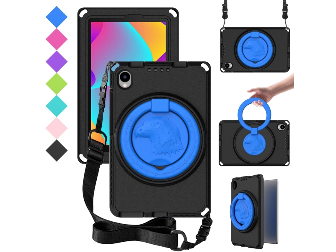 Capa Híbrida Eva‑pc Anti‑choque Com Moldura Halinuia, Cor Preta Para Tcl Tab 8 Le / Wifi 2023