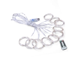 Luzes de Cortina Led 8 Modos Controle Remoto Usb Alta Segurança 3.3x3.3yd Casa Office Outdoor S/MARCA