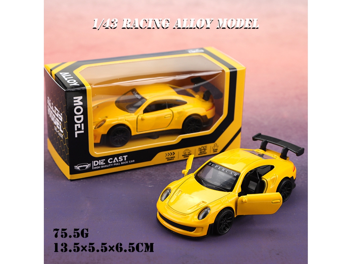 Miniatura de Carro em Liga Metálica, Escala 1/43, com Mecanismo de Fricção, Brinquedo Infantil. MDUG