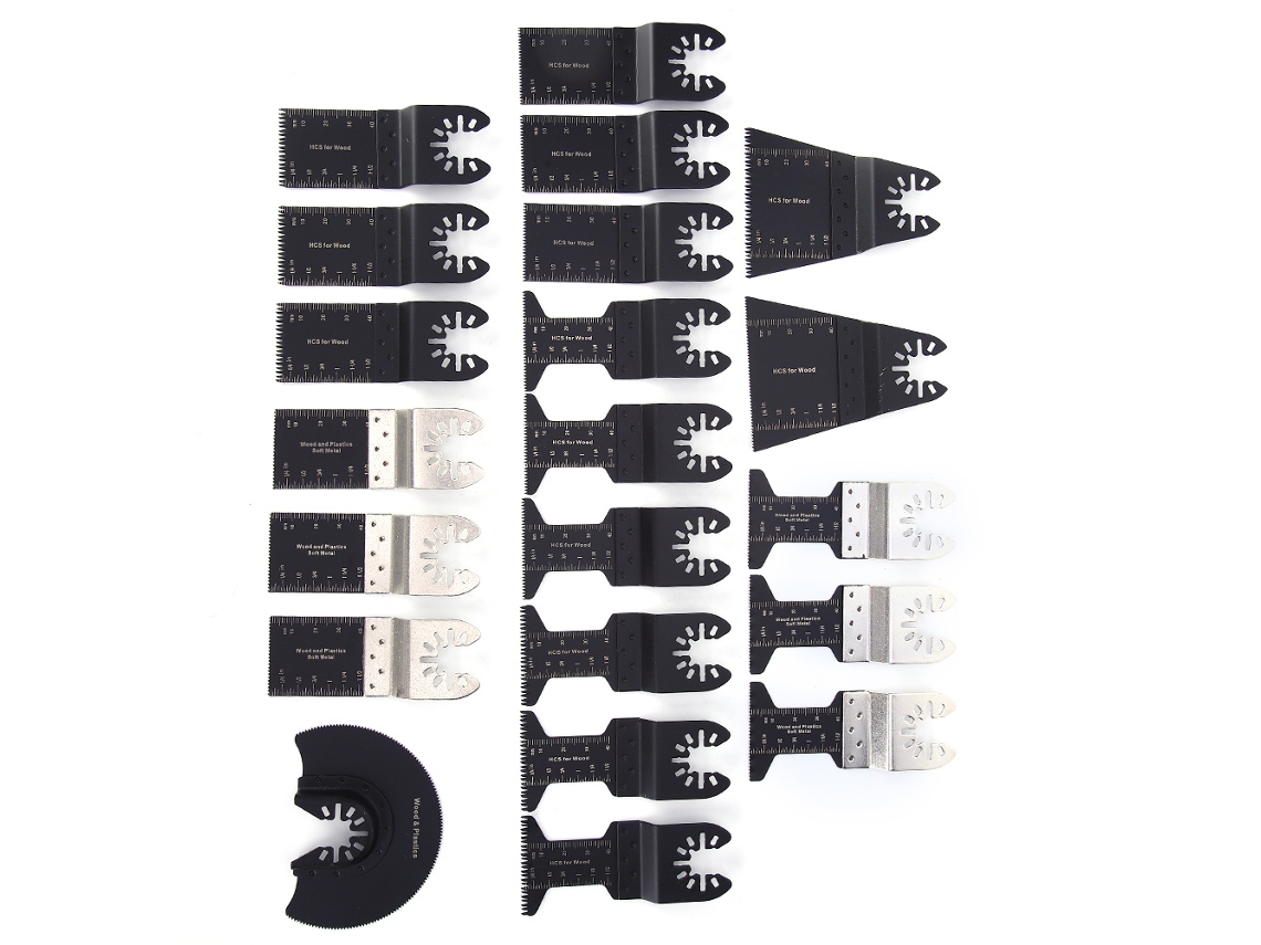 Kit de serra oscilante multiuso para madeira com 21 lâminas
