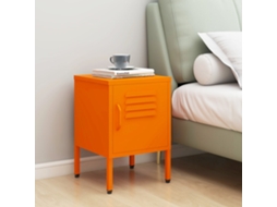 Vidaxl Mesa De Cabeceira 35x35x51 Cm Aço Laranja