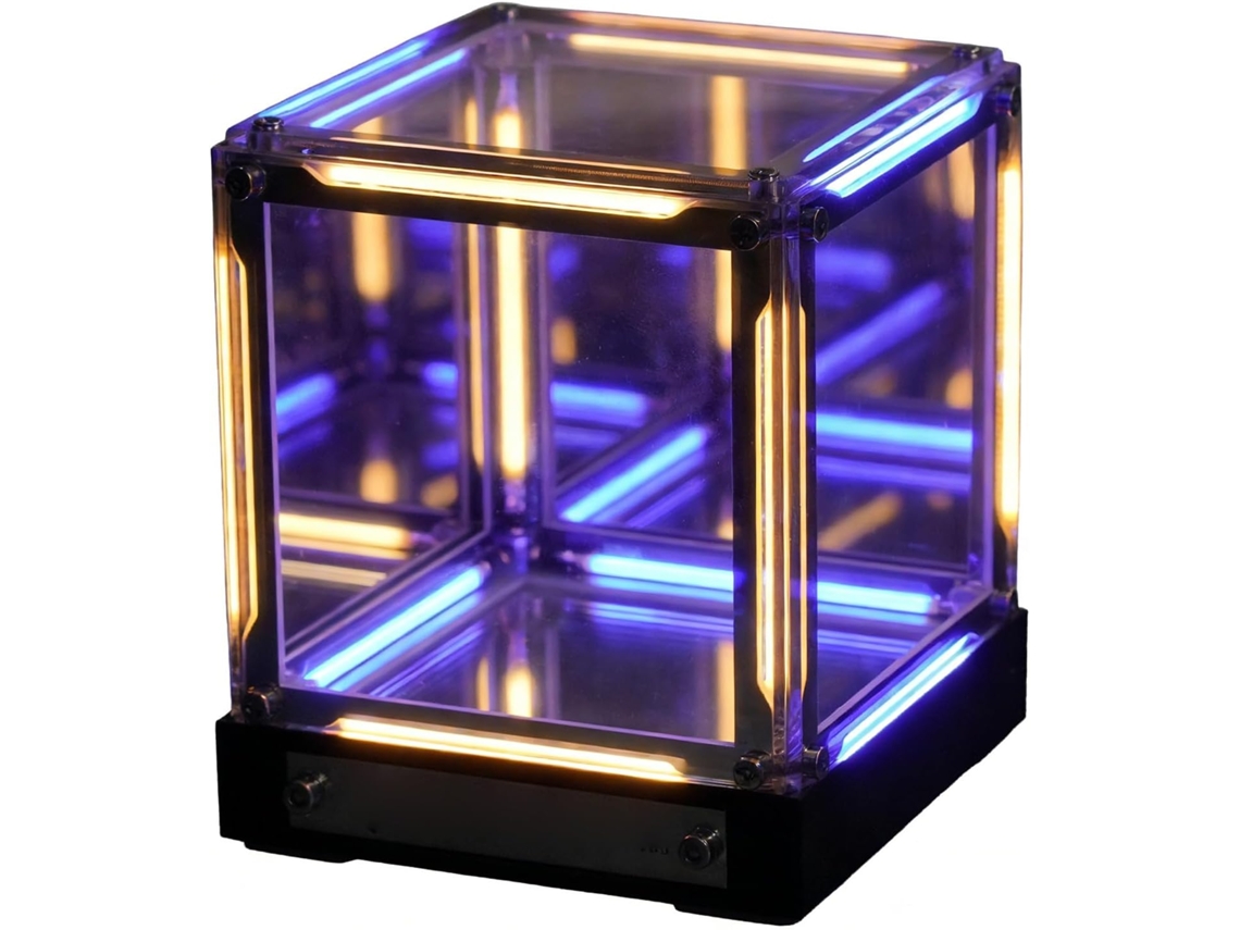 Luminária Cubo Infinito Asixxsix, Luminária Noturna Criativa 4d Com Infinite Space Abyss, Recarregável Por Usb C Com