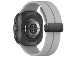 Pulseira De Relógio Compatível Com Samsung Galaxy Watch Ultra 2 47mm, Substituição Desportiva Em Silicone Macio. Cinza Hexinyigjly