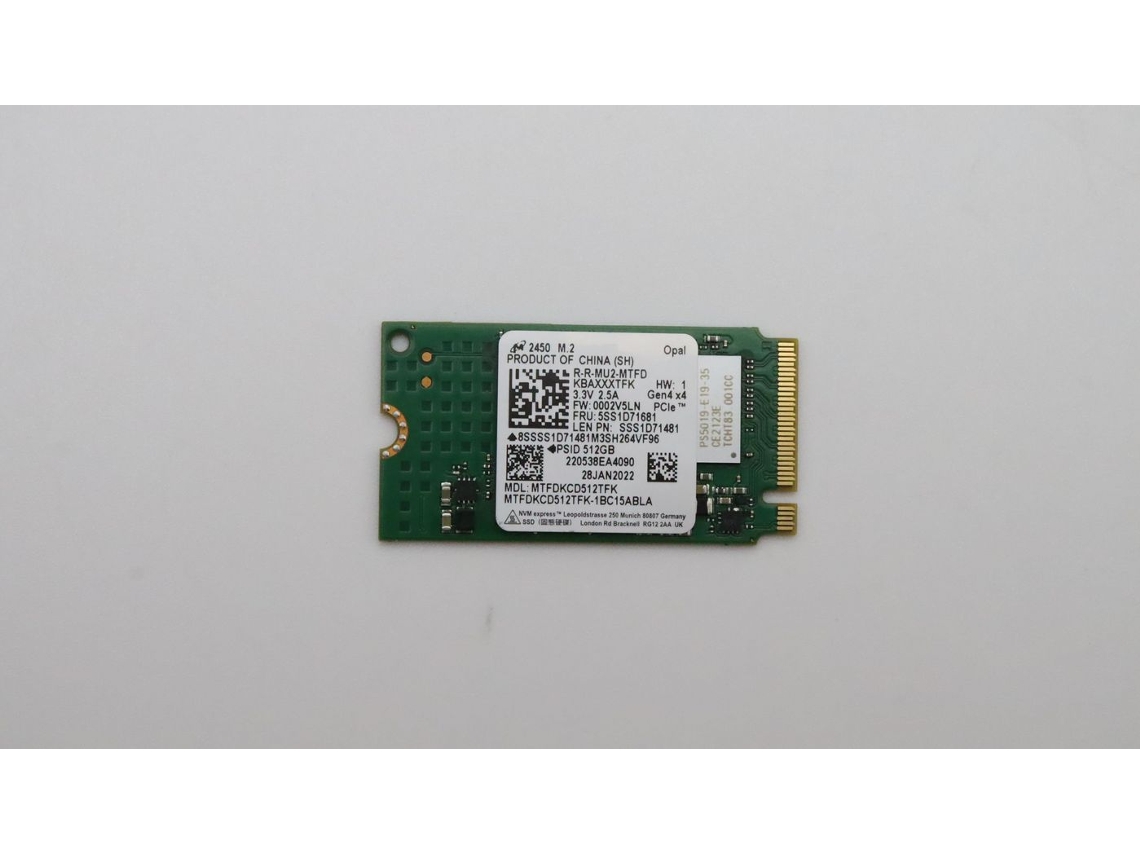 512gb M.2 2242 Pcie 4x4 Lenovo