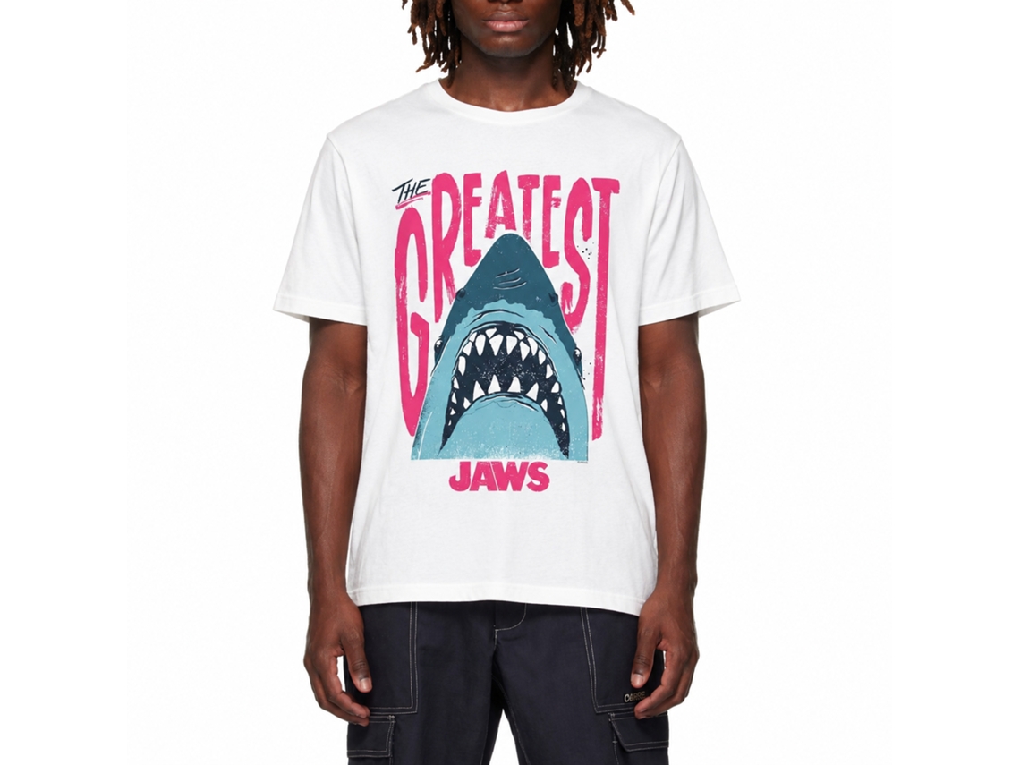 Rockinstone Jaws Movie The Greatest White Adult T-shirt Size:l