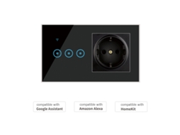 Laxiscreed Tomada Interruptor Wi-fi 2-em-1 Com Tensão Ampla - Conforto E Automação Fácil