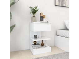 Mesa de cabeceira 40x35x65 cm, madeira branca, derivados, DKD HOME DECOR