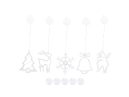 2026 5 Peças/conjunto Luzes Led de Natal para Janela Pendente Veado Árvore Luzes de Cadeia