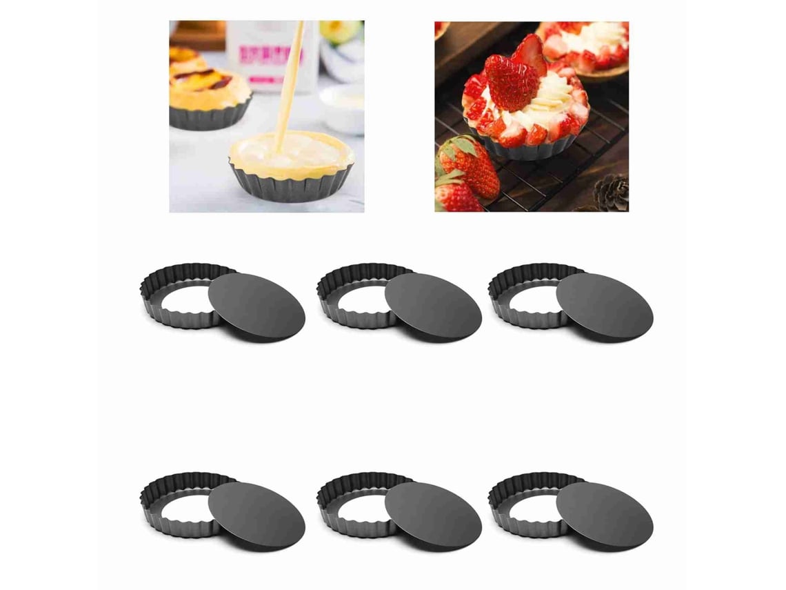 Forma De Assar Antiaderente De Base Solta De 3 Polegadas Eoocoo (aço Carbono Alimentar, Multiuso)