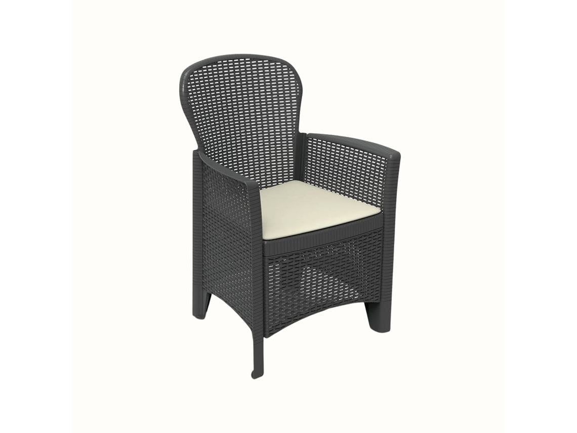Cadeirão de Jardim IPAE PROGARDEN Folia Antracite (59x57x85.5 cm)