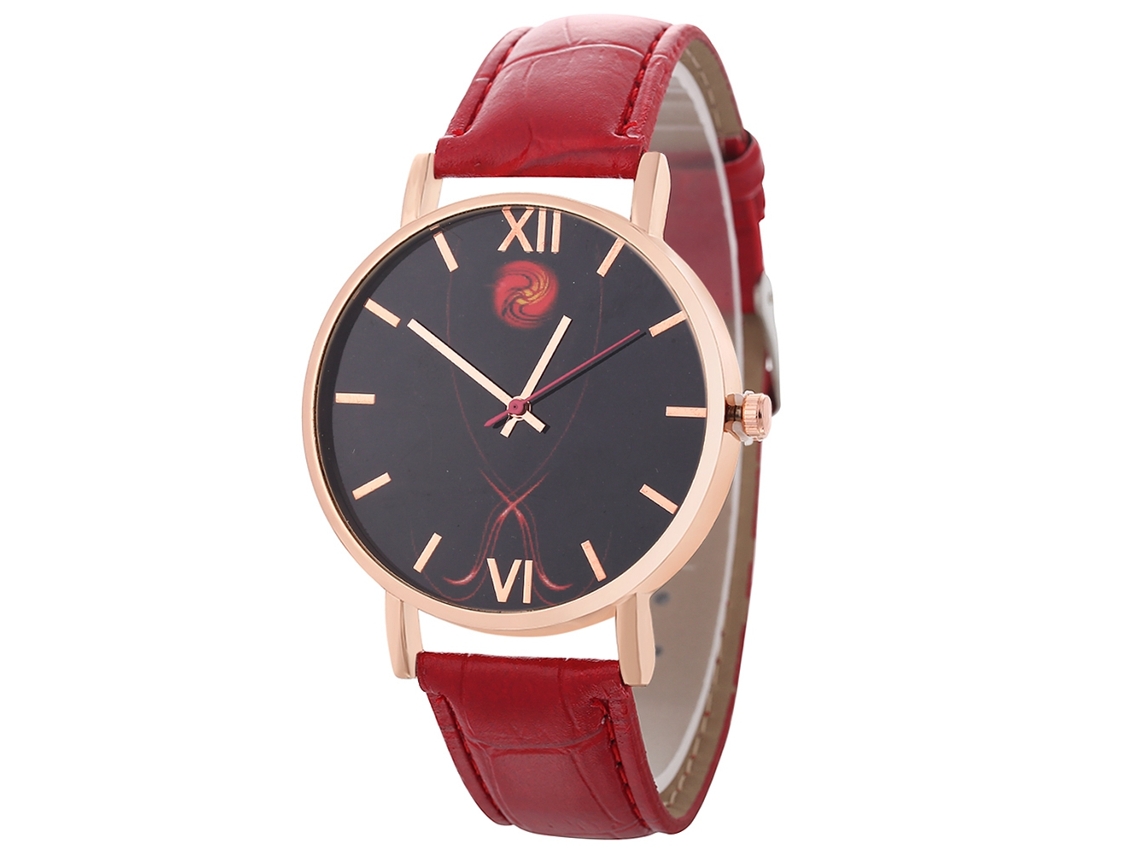 Reloj De Mujer Zhoulianfa T0139-z Cuero Rojo Quartz Empresarial