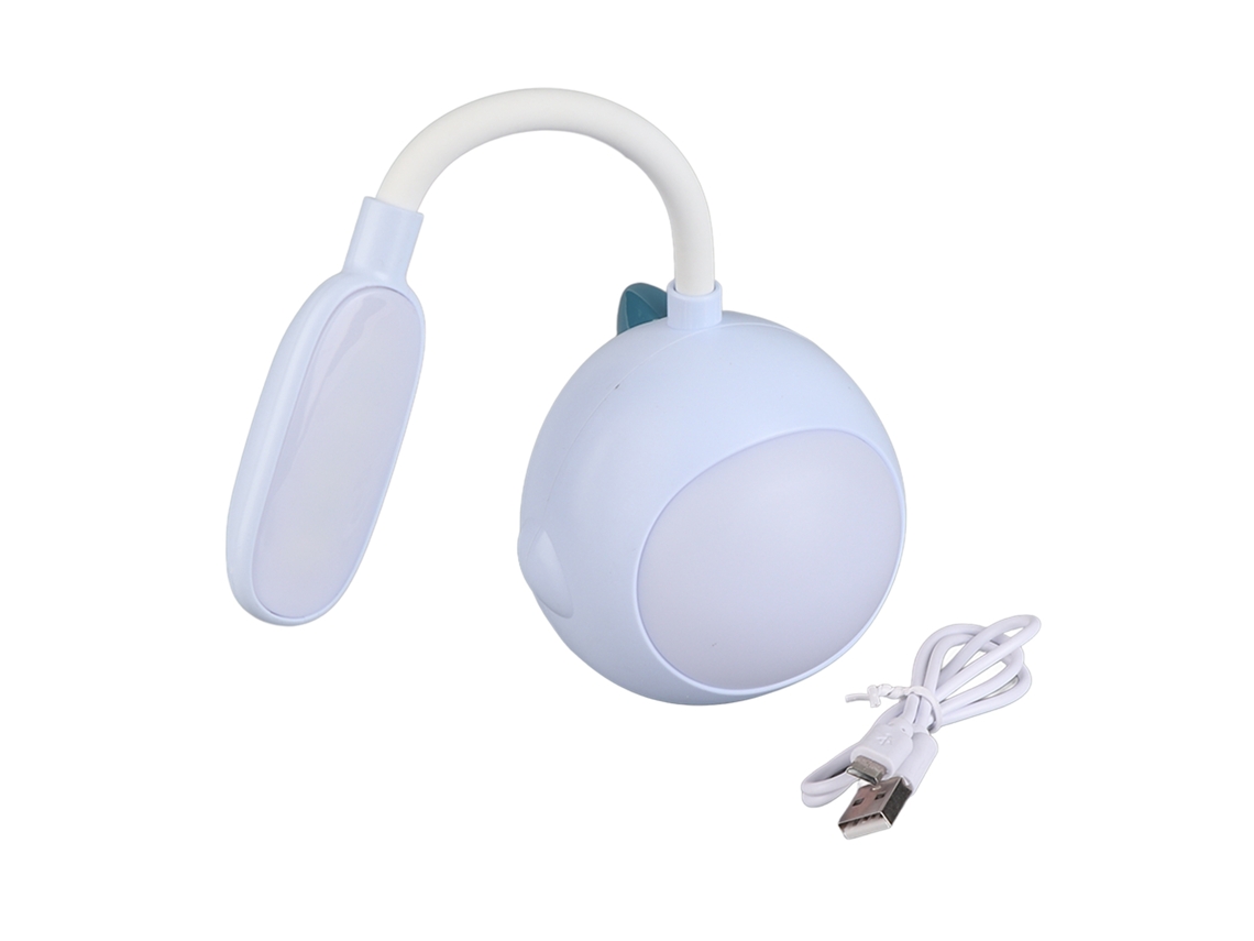 Lâmpada De Escritório Led Com Bateria Flexível Protetora De Olhos Luz Noturna Carregamento Usb Azul
