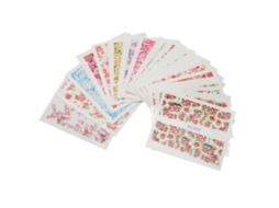 Adesivo De Arte Para Unhas Transferência À Água Padrão Floral Diy 24 Folhas Para Mulheres E Meninas