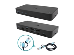 I-Tec Catripledockpdpro Base &amp; Duplicador de Portas com Fios Usb 3.2 Gen 1 3.1 Gen 1 Type-C Preto