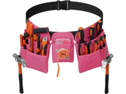 Cinto De Ferramentas Com 19 Bolsos, Cinto Prático Ajustável Para Bricolage, Bolsa De Ferramentas Para Homens, Rosa Brilvibera (aaa)