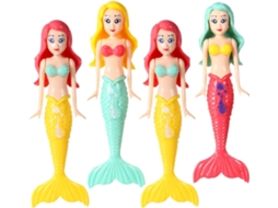 Conjunto de Brinquedos para Piscina de Mergulho, 4 Peças, Torpedos com Tema Oceânico, Brinquedos Subaquáticos de Sereias para Crianças AQUAFORGE