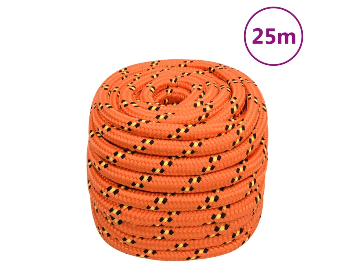 Vidaxl Corda De Barco 20 Mm 25 M Polipropileno Laranja