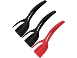 Conjunto De 3 Pinças Silicone Espessas Para Cozinha, Ideais Para Virar Ovos, Torradas E Churrasco Design Prático Para