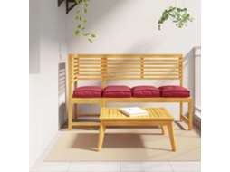 Vidaxl Almofada 4 Pcs Vinho Vermelho 40 X 40 X 8 Cm Tecido Oxford